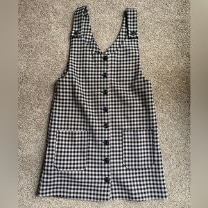 Mango Women’s Casual Black and Beige Checkered Dress